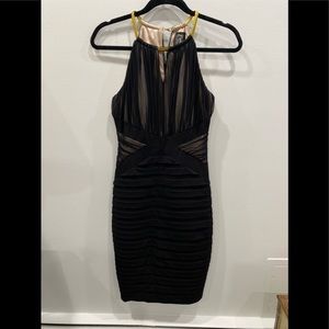 Jax black dress with underlay